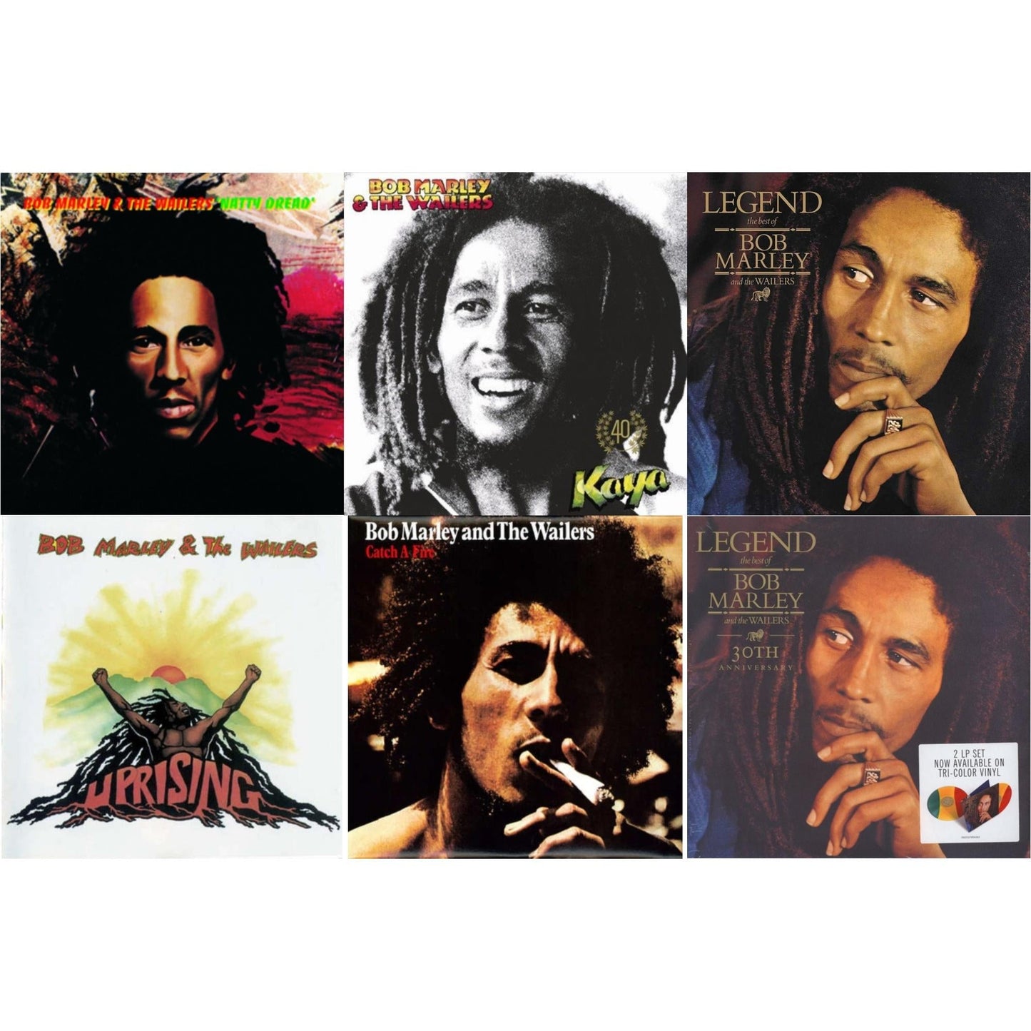 Bob & The Wailers Marley - Natty Dread (180G) & Catch A Fire & Legend - The Best Of Bob Marley & The Wailers (2LP) & Legend (30Th Anniversary) & Uprising & Kaya 40 (2 LP)