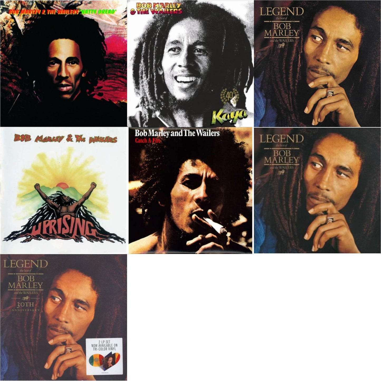 Bob & The Wailers Marley - Legend & Natty Dread (180G) & Catch A Fire & Legend - The Best Of Bob Marley & The Wailers (2LP) & Legend (30Th Anniversary) & Uprising & Kaya 40 (2 LP)