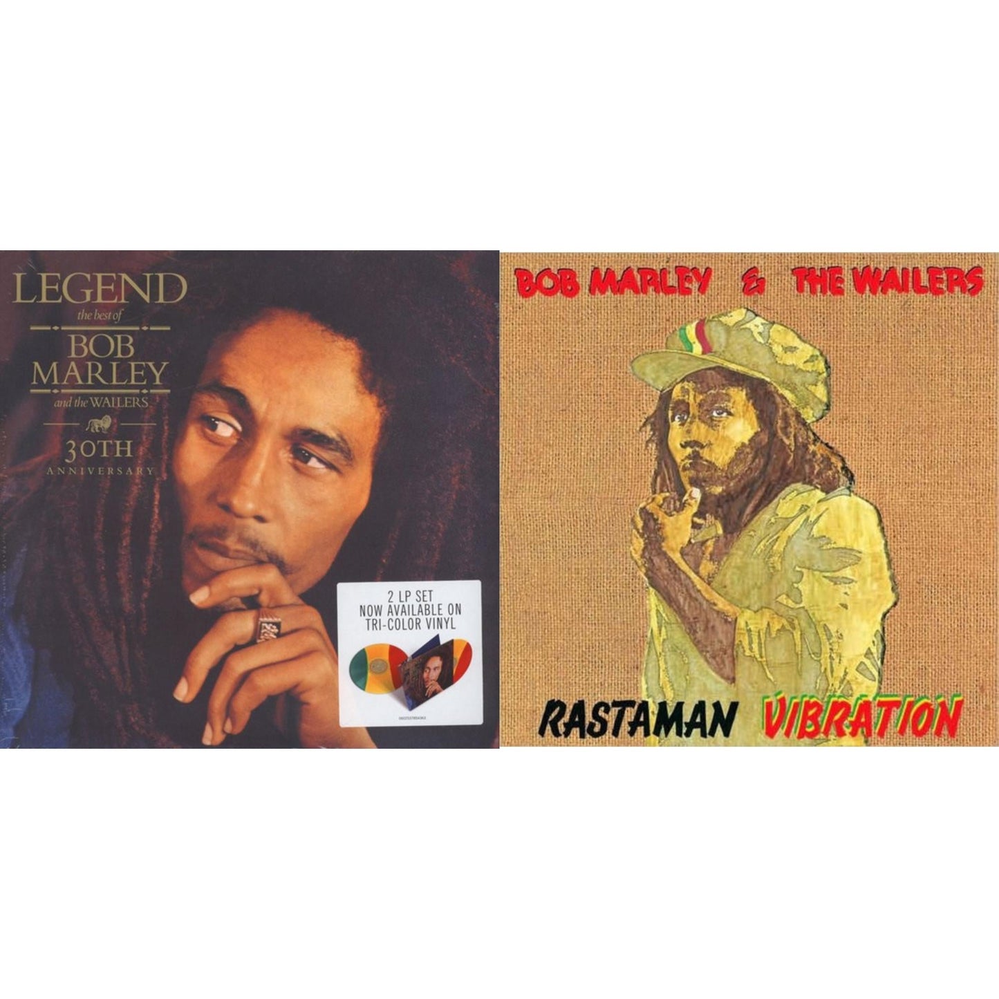 Bob & The Wailers Marley - Legend (30Th Anniversary) & Rastaman Vibration - LP Vinyl Bundle