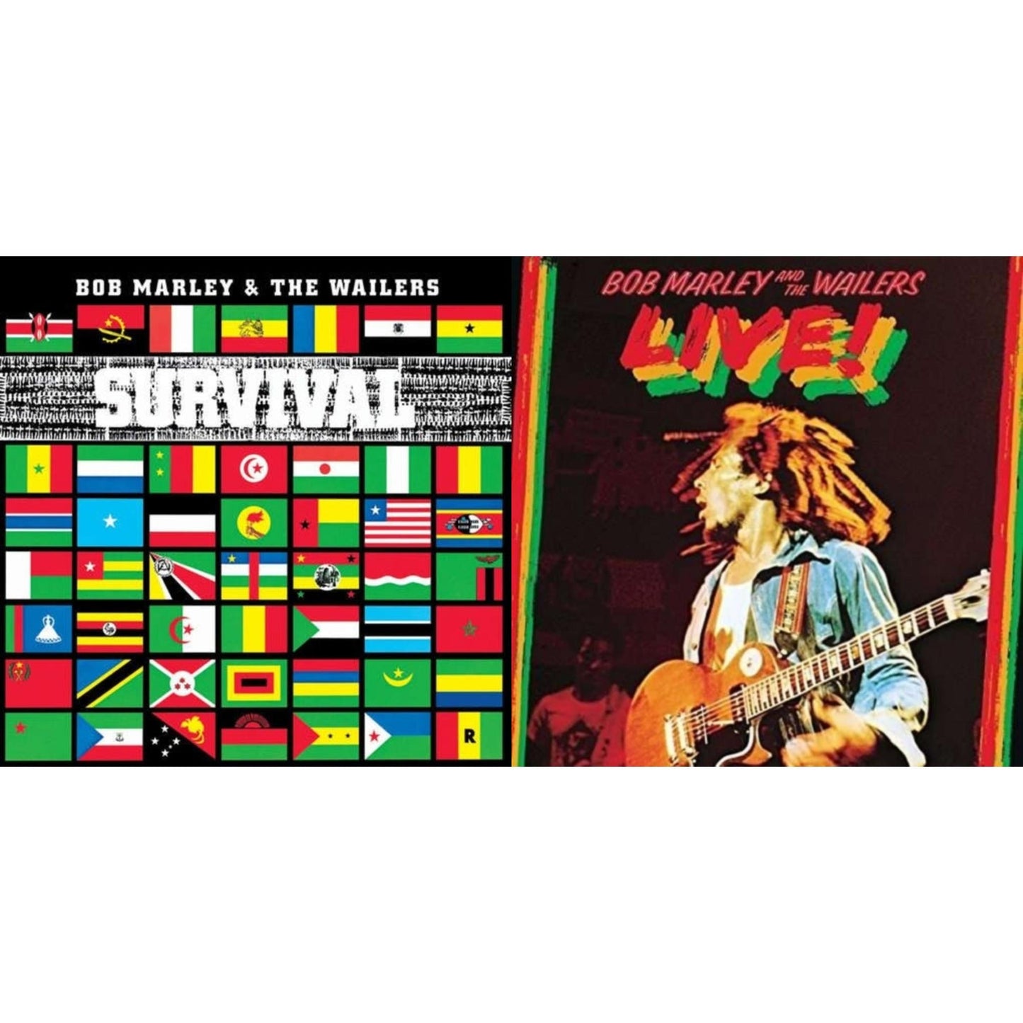 Bob & The Wailers Marley - Live (180G) & Survival (180G) - LP Vinyl Bundle