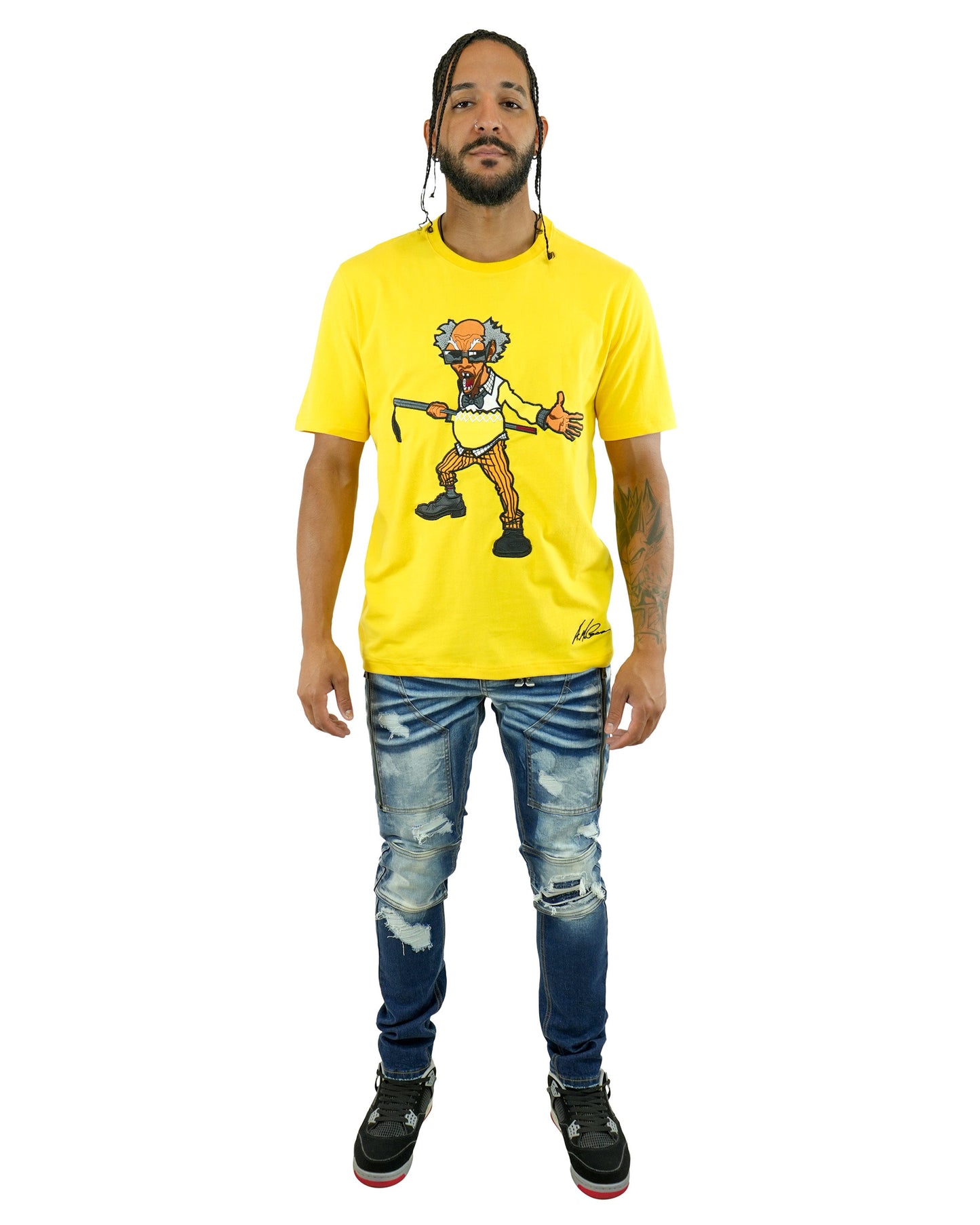 The Boondocks - Colonel Stinkmeaner Yellow Knit Mens T Shirt