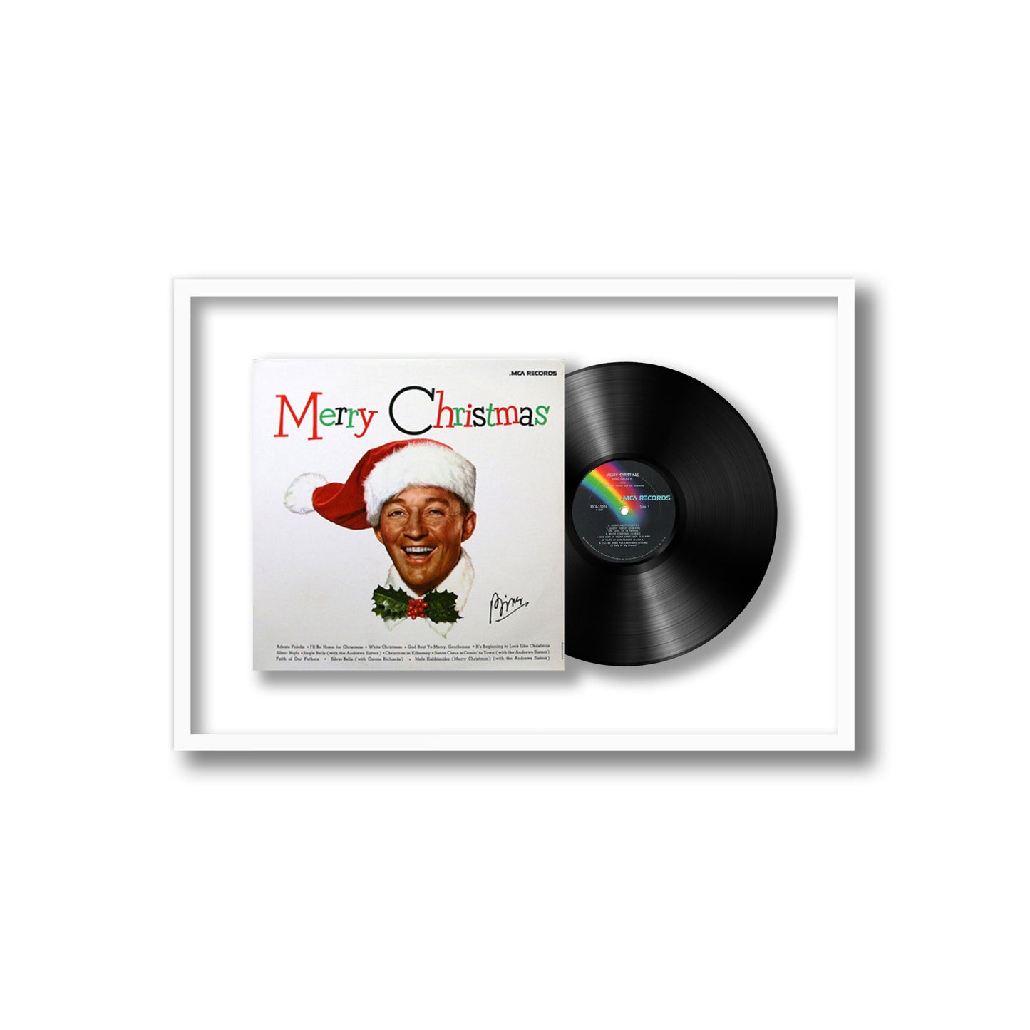 Bing Crosby Merry Christmas Framed Vinyl Record