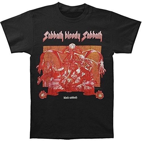 Black Sabbath Black Sabbath Sabbath Bloody (Distressed) Men'S T-Shirt, Black, Medium Mens T Shirt Officially Licensed