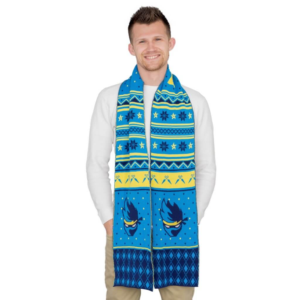 Fortnite Youth Ninja Logo Scarf - Blue-Yellow