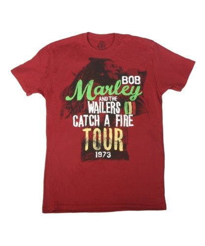 Bob Marley Zion Rootswear Bob Marley Caf Tour Red M Mens T Shirt Officially Licensed