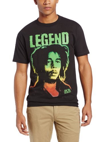 Bob Marley Zion Rootswear Men'S Bob Marley Legend Gradient T-Shirt, Black, X-Large Mens T Shirt Officially Licensed