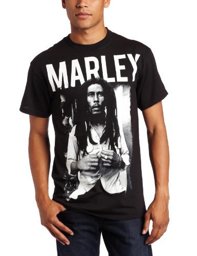 Bob Marley Zion Rootswear Men'S Marley T-Shirt, Black, X-Large Mens T Shirt Officially Licensed
