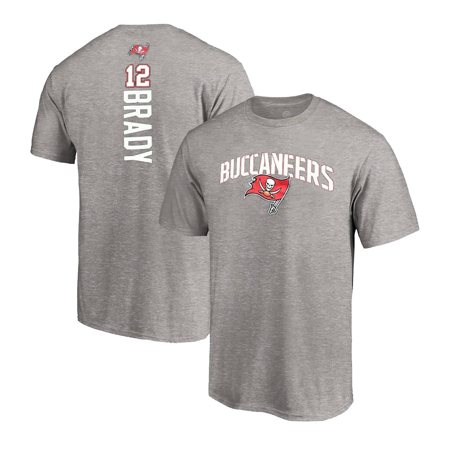 Tom Brady Tampa Bay Buccaneers Name & Number Charcoal T-Shirt
