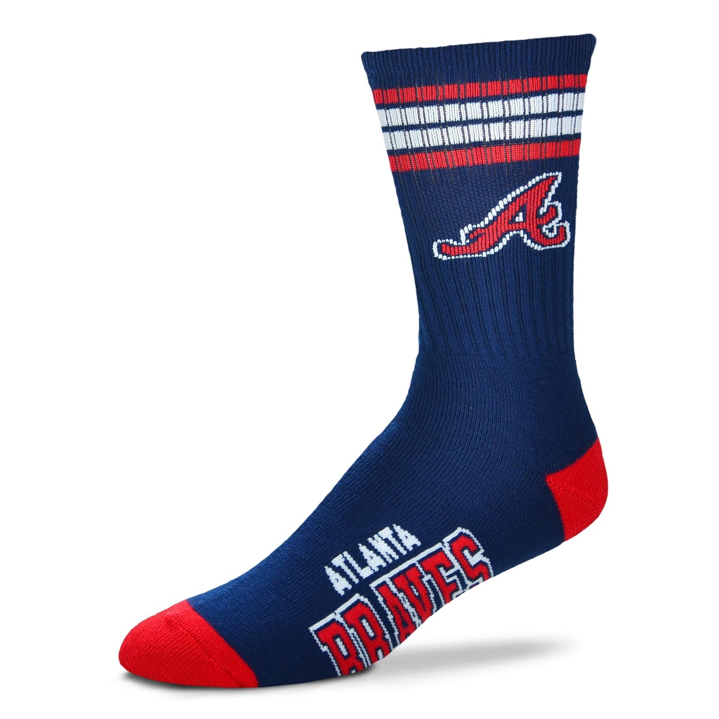 Atlanta Braves Men's 4 Stripe Deuce Socks