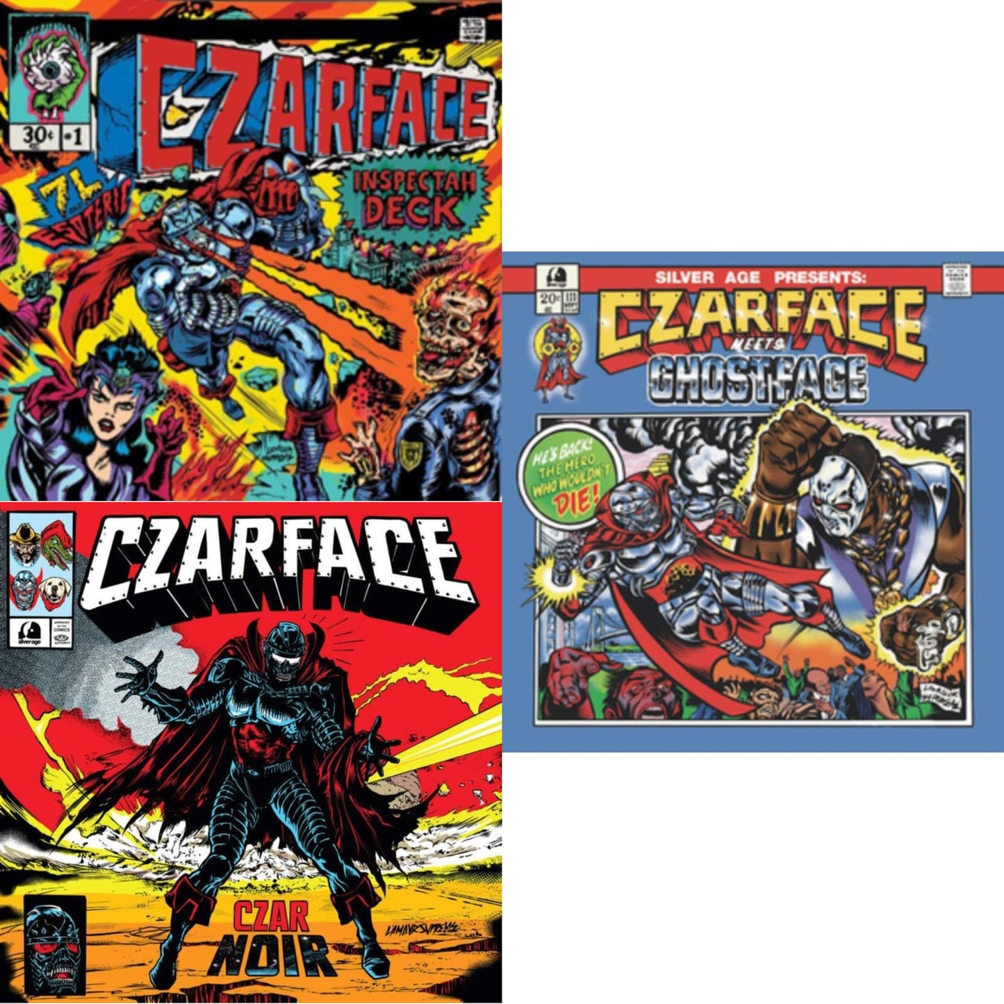 Czarface - Czar Noir (Red/White LP Vinyl) & Czarface Meets Ghostface & Czarface