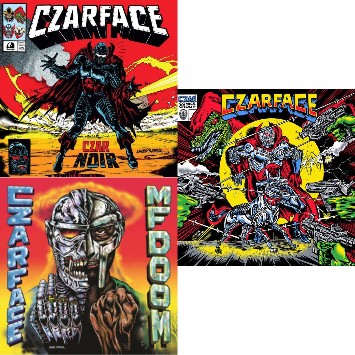 Czarface - Czar Noir (Red/White LP Vinyl) & Czarface Meets Metal Face & Odd Czar Against Us
