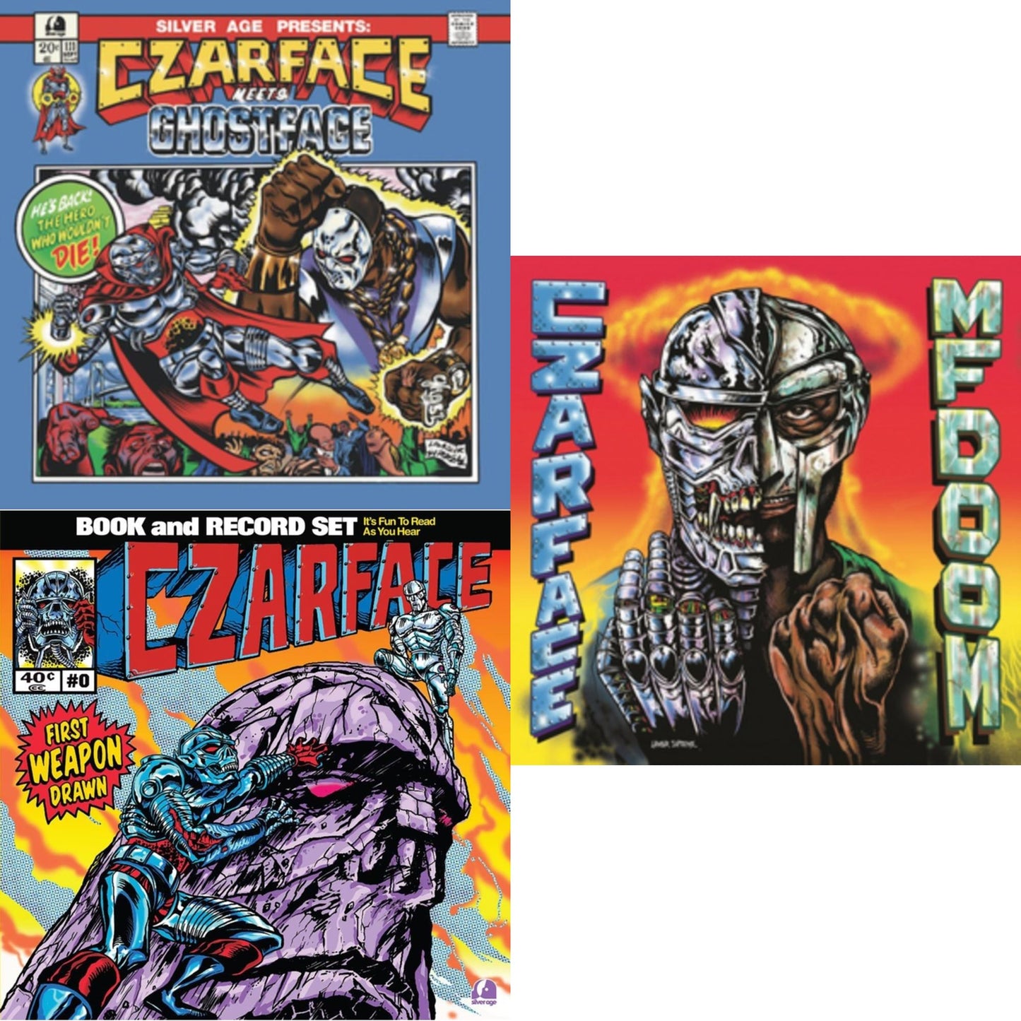 Czarface - First Weapon Drawn (Sky Blue LP Vinyl) & Czarface Meets Metal Face & Czarface Meets Ghostface