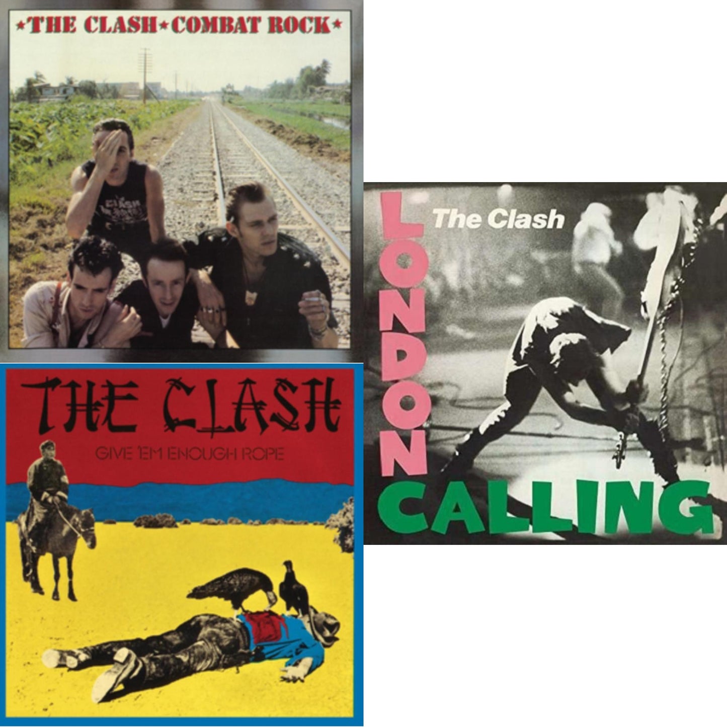 Clash - Combat Rock (180G/Remastered) & Give 'Em Enough Rope (180G/Remastered) & London Calling - LP Vinyl Bundle