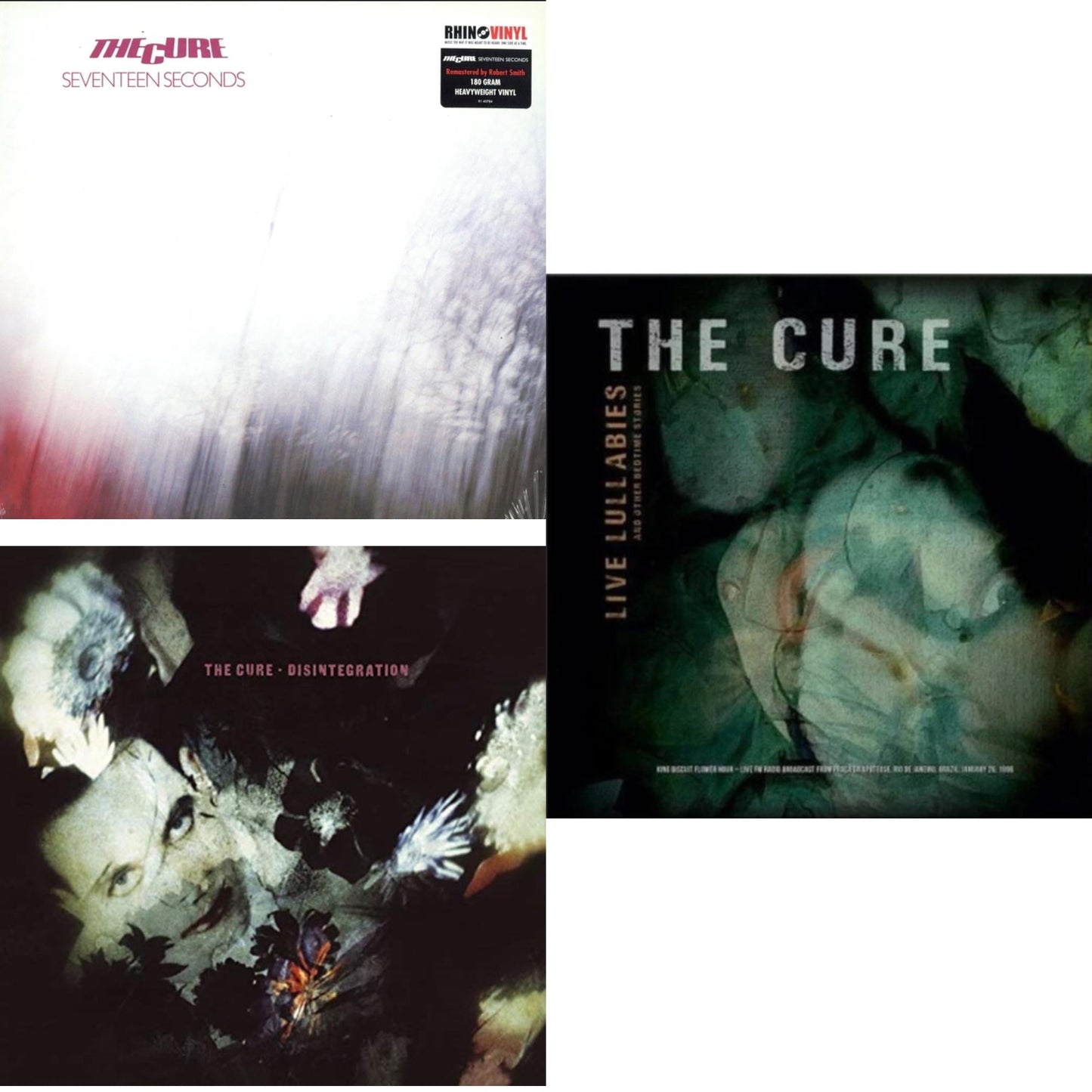 Cure - Seventeen Seconds (180G) & Disintegration & Live Lullabies & Other Bedtime Stories (Yellow LP Vinyl)