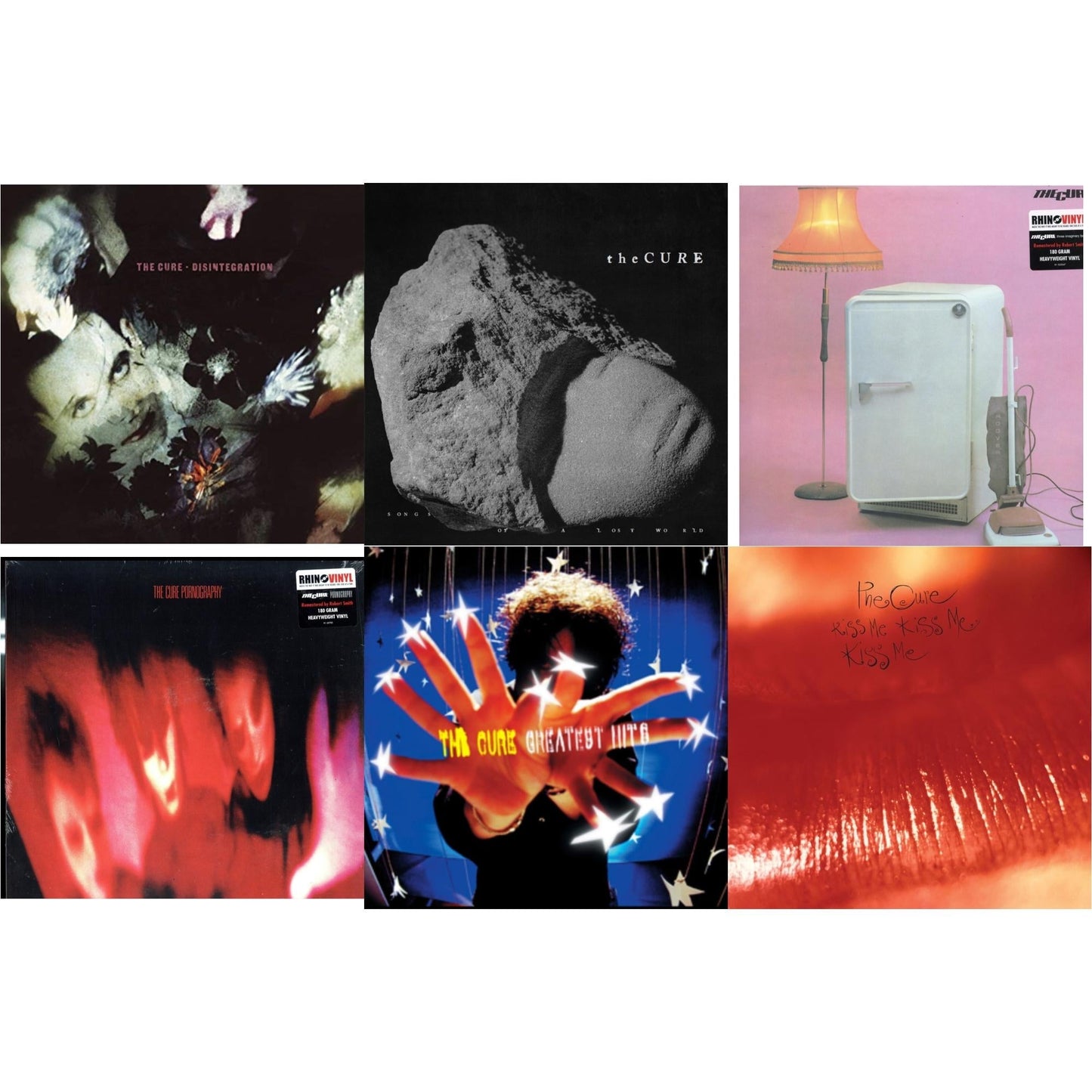 Cure - Greatest Hits (2LP) & Kiss Me, Kiss Me, Kiss Me (180G) & Three Imaginary Boys (180G) & Pornography (180G) & Disintegration & Songs Of A Lost World (Biovinyl/180G)