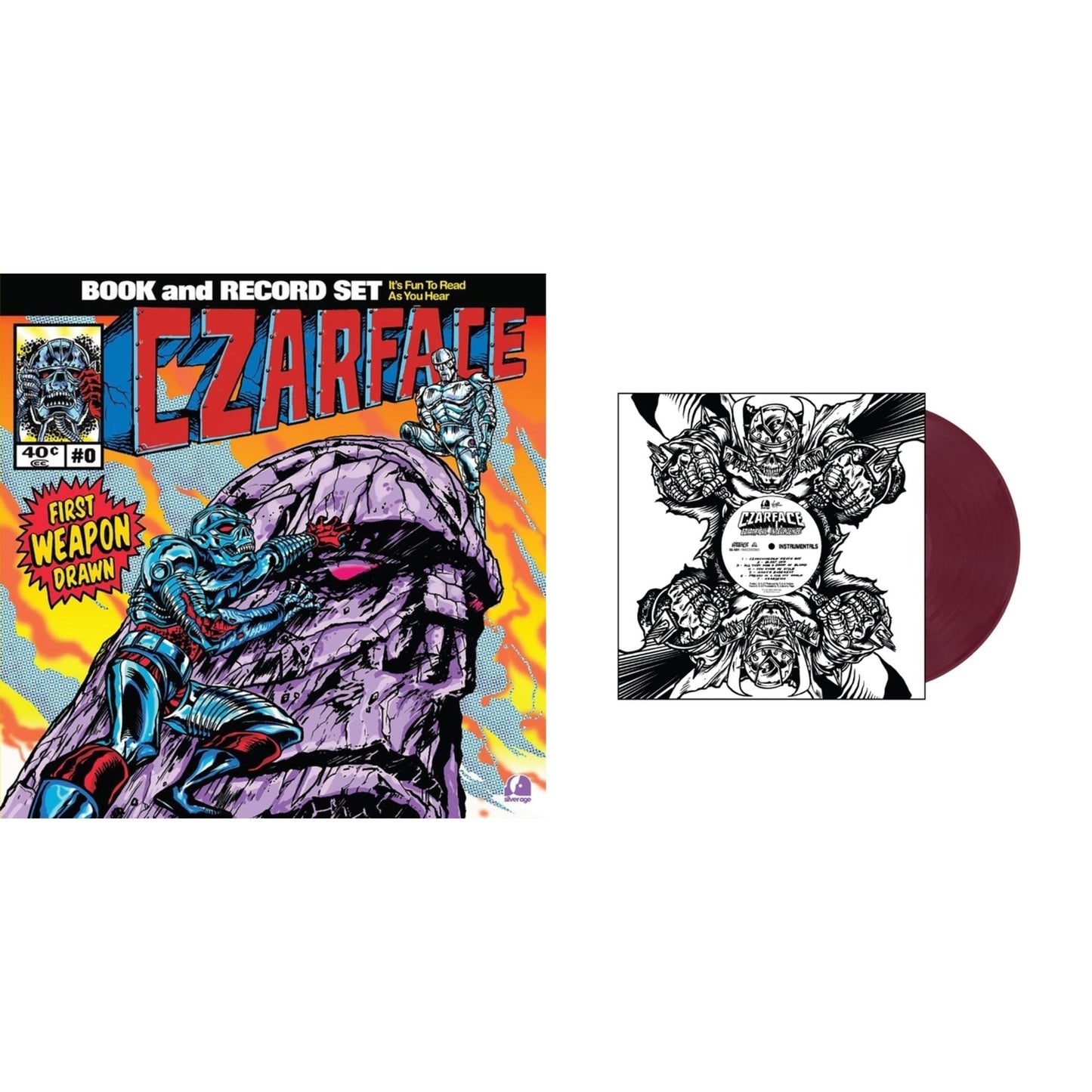 Czarface - First Weapon Drawn (Sky Blue LP Vinyl) & Czartificial Intelligence (Instrumentals) (Czarvard Crimson LP Vinyl) (Res Essential)