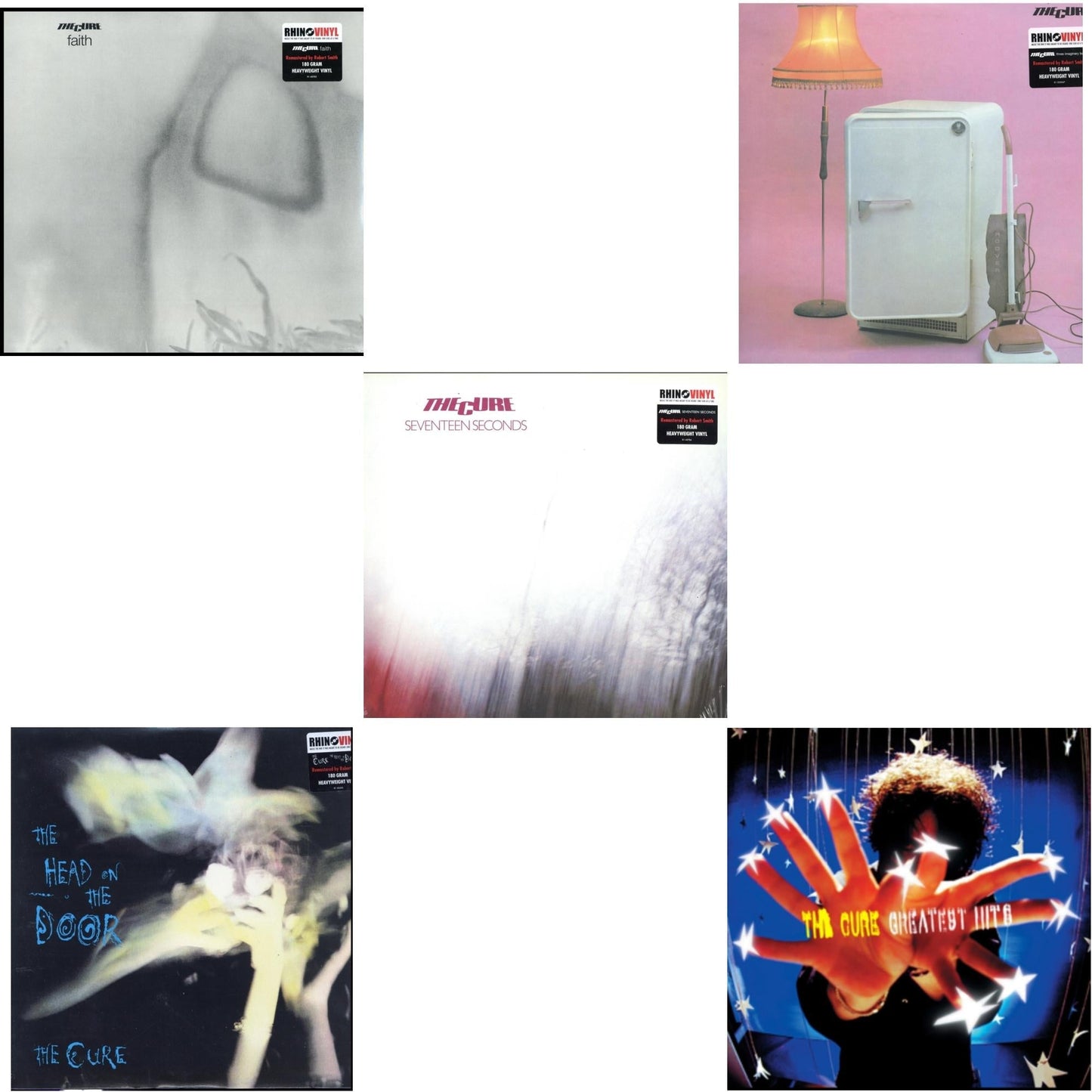 Cure - Greatest Hits (2LP) & Head On The Door (180G) & Three Imaginary Boys (180G) & Seventeen Seconds (180G) & Faith (180G)