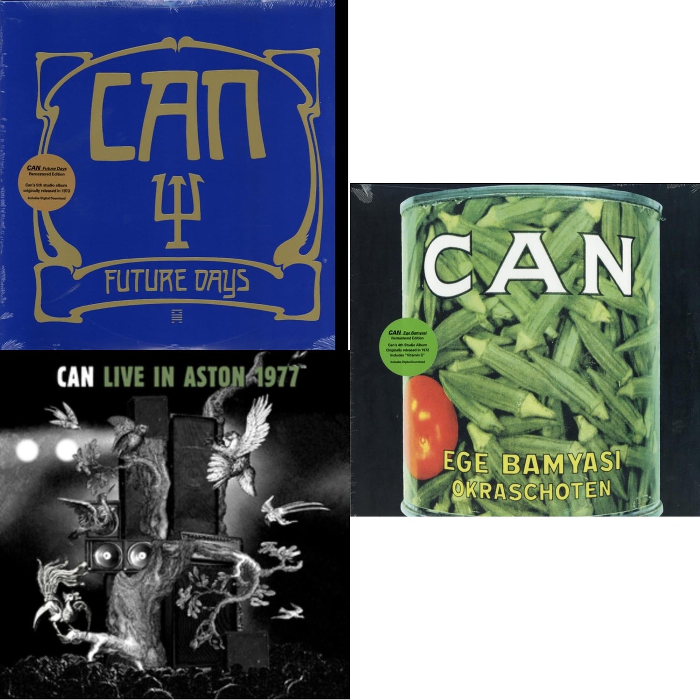 Can - Future Days & Live In Aston 1977 & Ege Bamyasi - LP Vinyl Bundle
