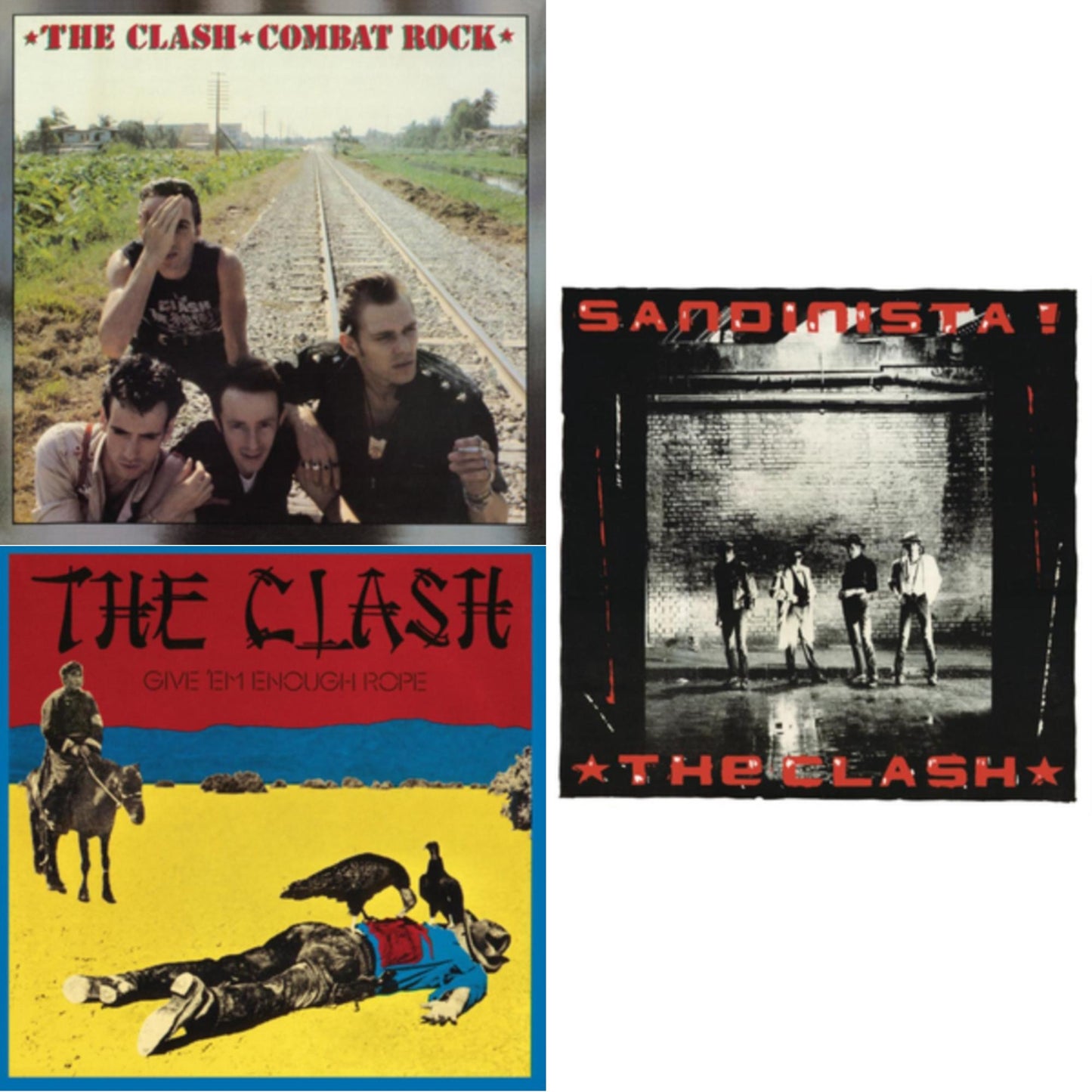 Clash - Combat Rock (180G/Remastered) & Give 'Em Enough Rope (180G/Remastered) & Sandinista (3LP/180G/Remastered)
