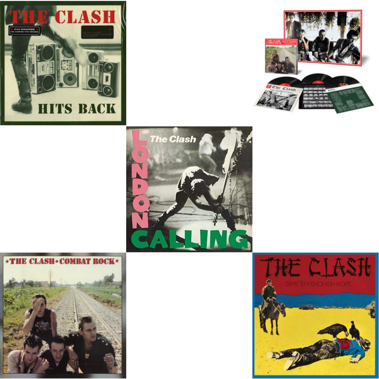 Clash - Combat Rock + The People's Hall (Special Edition/3LP/180G) & Hits Back (180G) & Combat Rock (180G/Remastered) & Give 'Em Enough Rope (180G/Remastered) & London Calling
