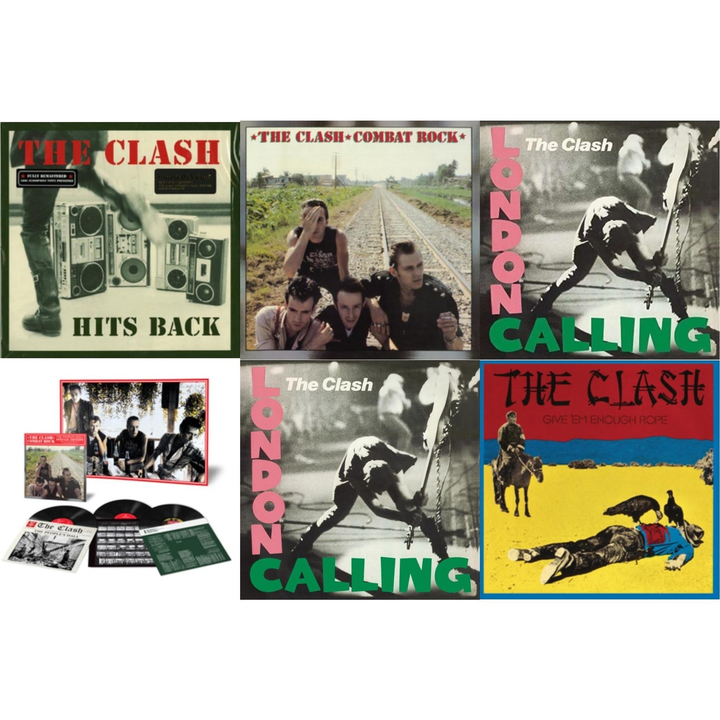 Clash - Hits Back (180G) & Combat Rock (180G/Remastered) & London Calling & Combat Rock + The People's Hall (Special Edition/3LP/180G) & London Calling (2LP/180G/Remastered) & Give 'Em Enough Rope (180G/Remastered)