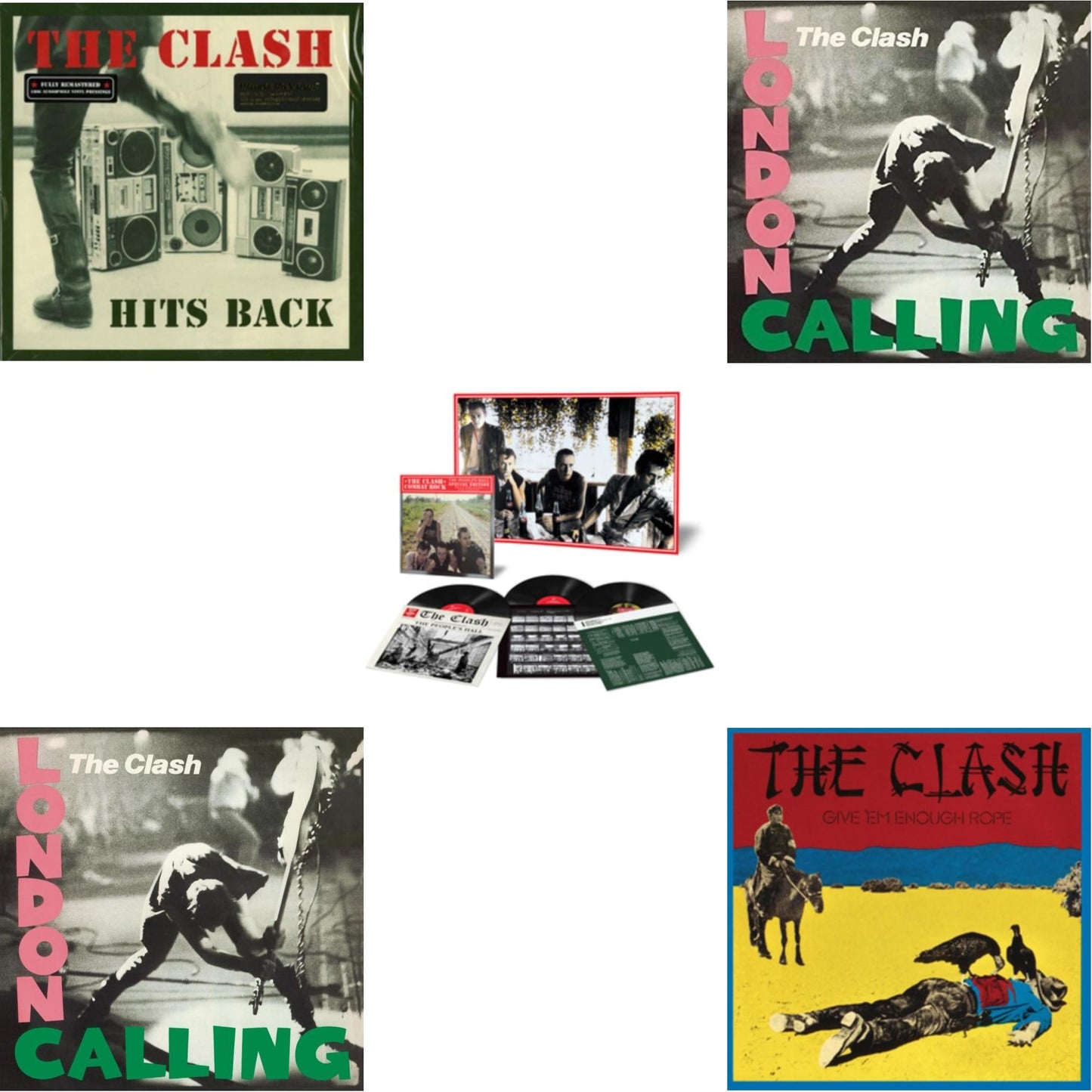 Clash - Hits Back (180G) & London Calling (2LP/180G/Remastered) & Combat Rock + The People's Hall (Special Edition/3LP/180G) & London Calling & Give 'Em Enough Rope (180G/Remastered)