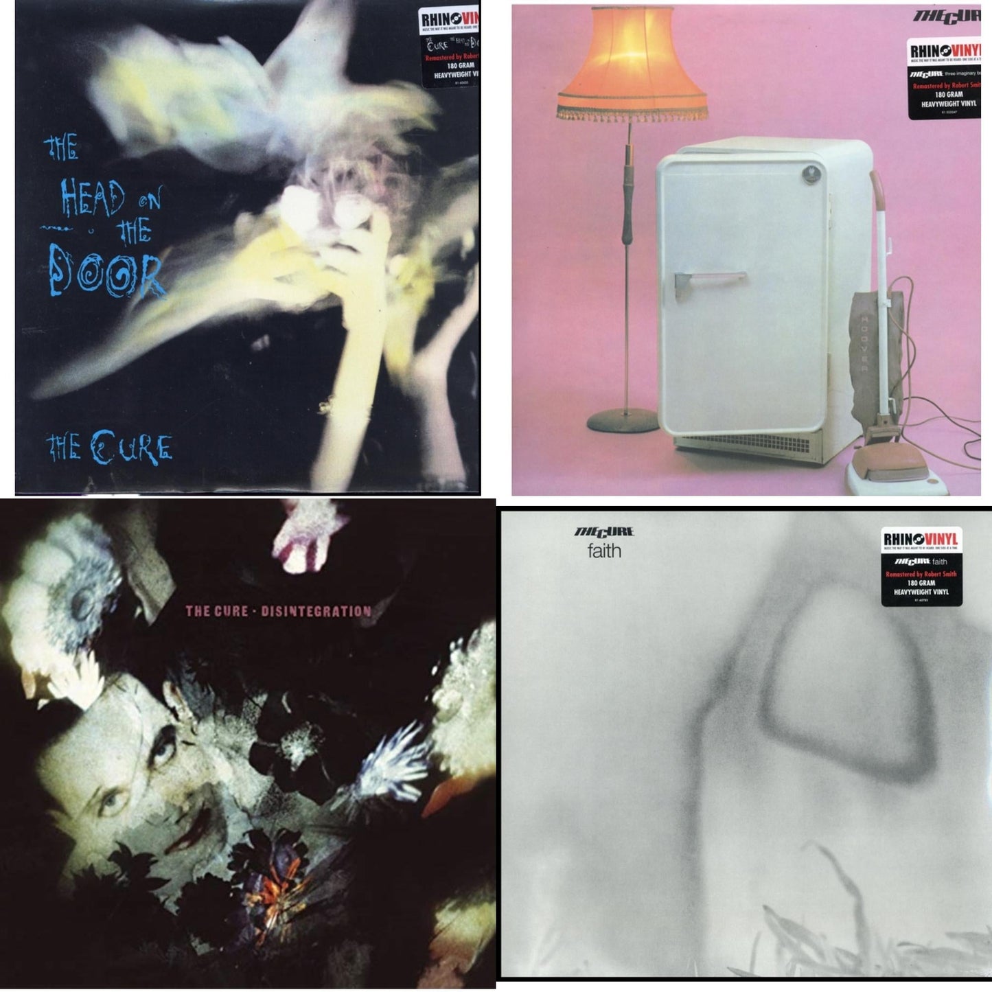 Cure - Head On The Door (180G) & Three Imaginary Boys (180G) & Faith (180G) & Disintegration - LP Vinyl Bundle