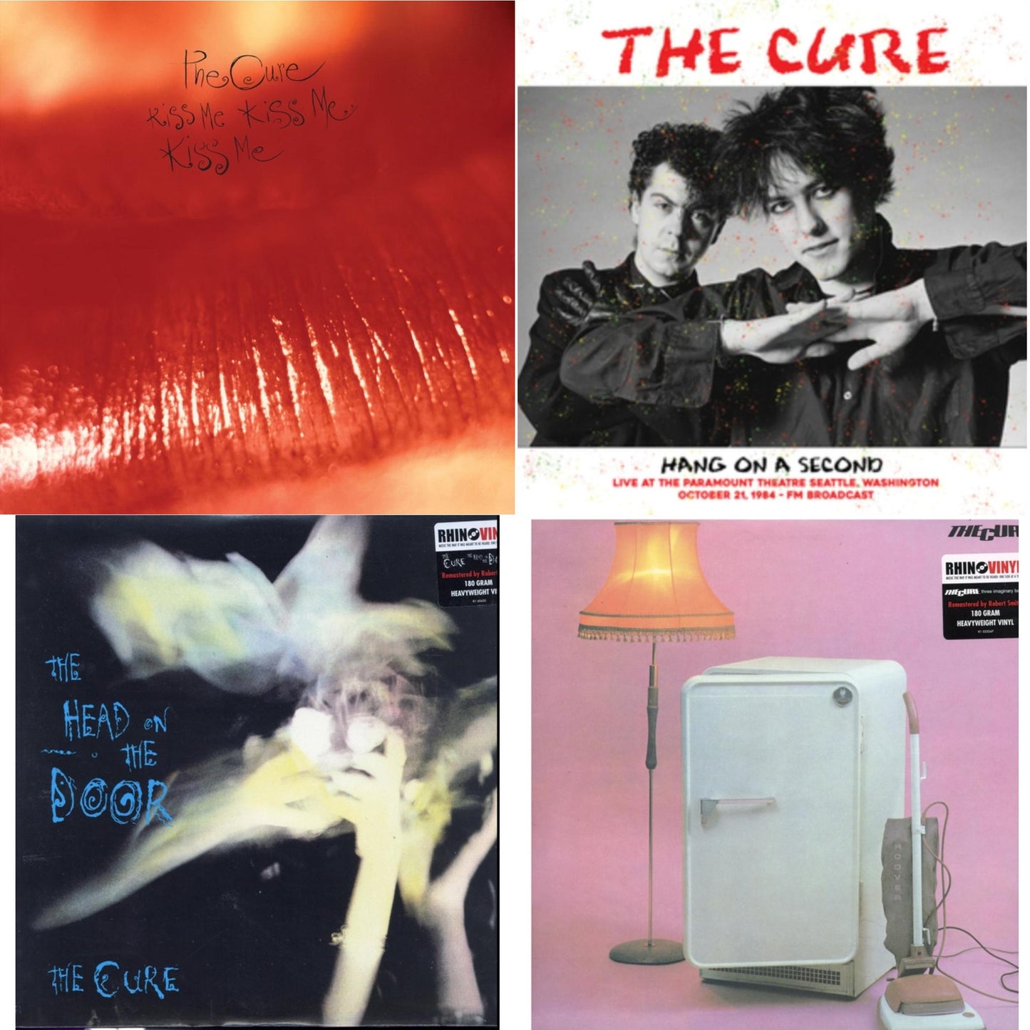 Cure - Kiss Me, Kiss Me, Kiss Me (180G) & Hang On A Second: Live At The Paramount Theatre Seattle, Washington, October 21, 1984 - Fm Broadcast & Head On The Door (180G) & Three Imaginary Boys (180G) - LP Vinyl Bundle