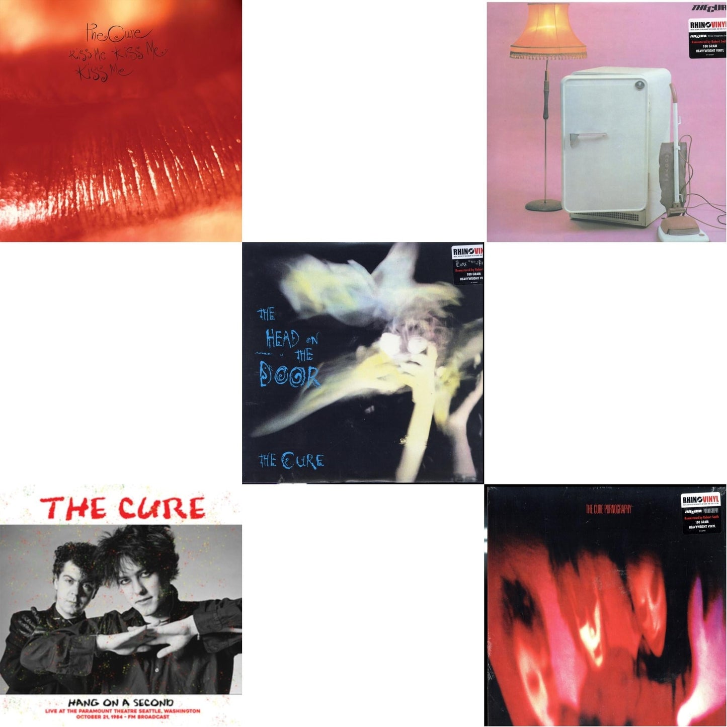 Cure - Kiss Me, Kiss Me, Kiss Me (180G) & Hang On A Second: Live At The Paramount Theatre Seattle, Washington, October 21, 1984 - Fm Broadcast & Head On The Door (180G) & Three Imaginary Boys (180G) & Pornography (180G) - LP Vinyl Bundle