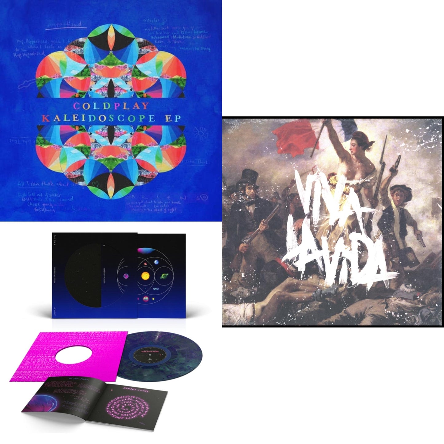 Coldplay - Kaleidoscope Ep (180G) & Music Of The Spheres (Recycled Colored LP Vinyl) & Viva La Vida Or Death & All His Friends