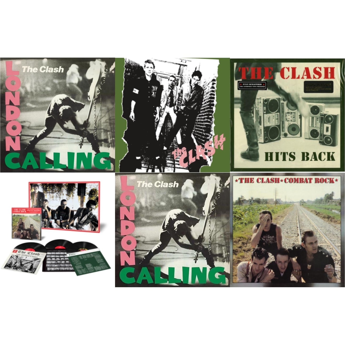 Clash - Combat Rock + The People's Hall (Special Edition/3LP/180G) & Hits Back (180G) & Combat Rock (180G/Remastered) & London Calling (2LP/180G/Remastered) & Clash (180G/Remastered) & London Calling