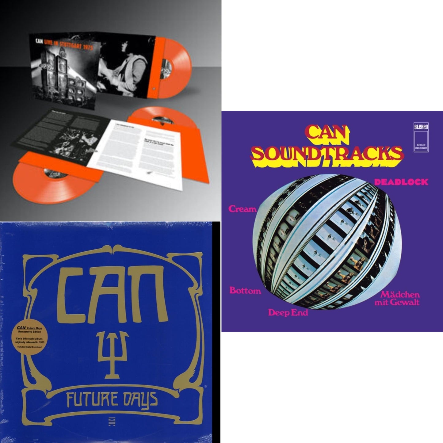 Can - Live Stuttgart 1975 (Orange Vinyl/3LP) & Future Days & Soundtracks (Limited/Clear Purple LP Vinyl)