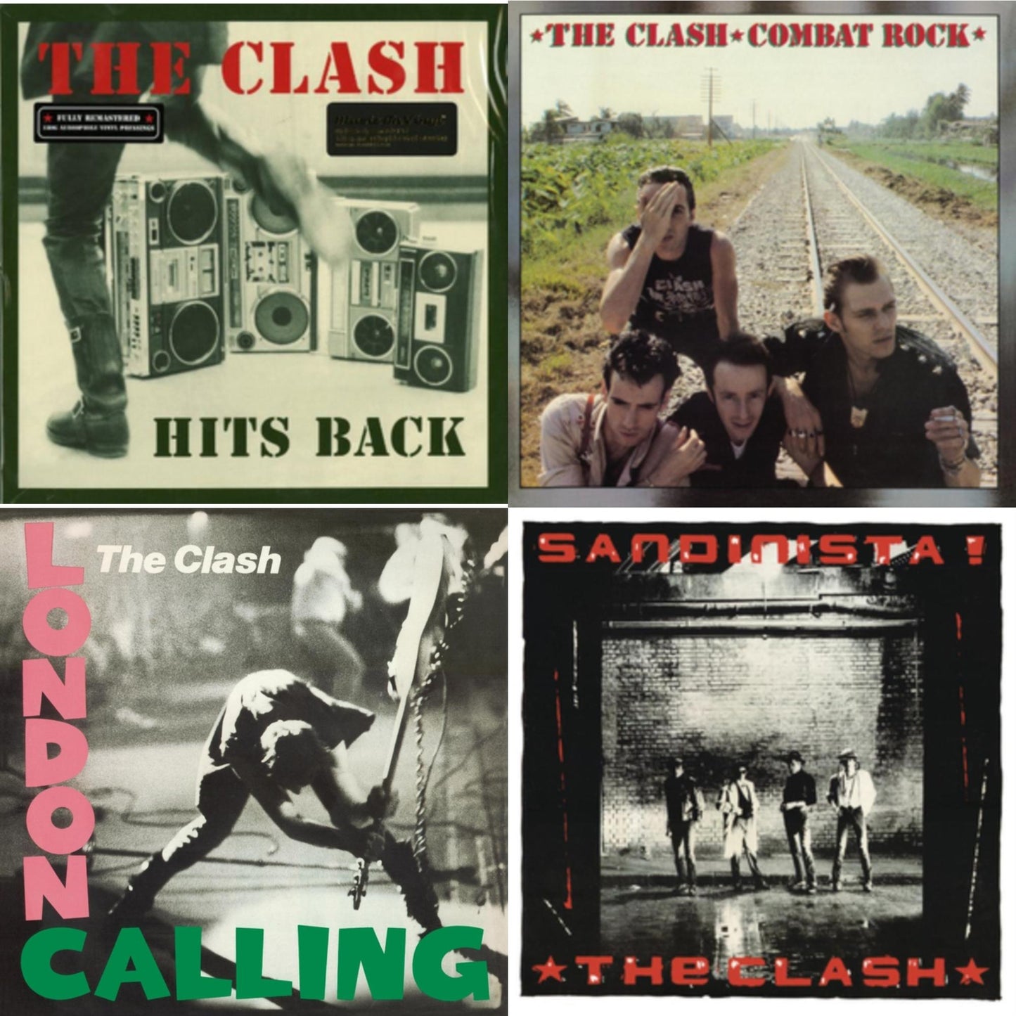 Clash - Hits Back (180G) & Combat Rock (180G/Remastered) & London Calling (2LP/180G/Remastered) & Sandinista (3LP/180G/Remastered)