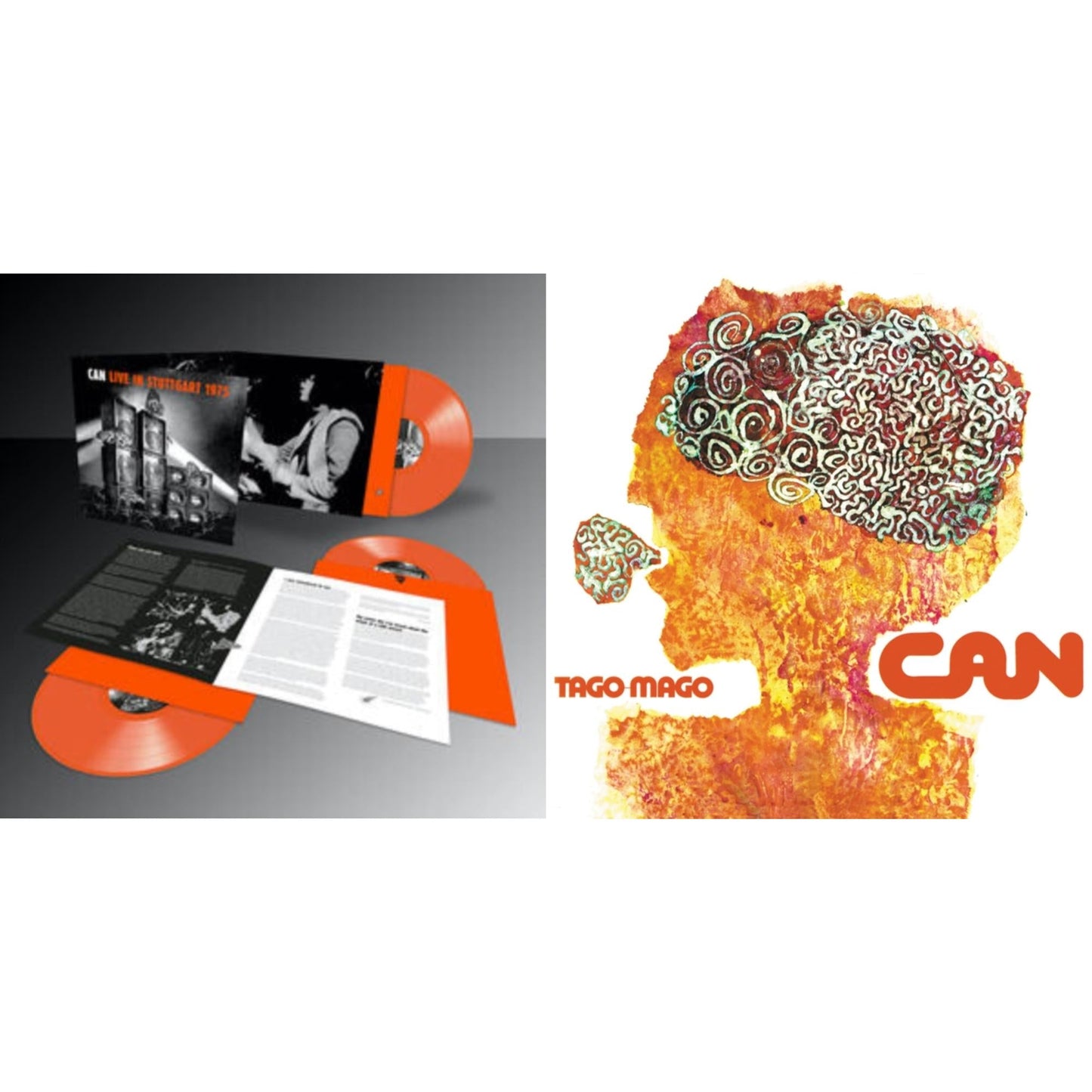 Can - Live Stuttgart 1975 (Orange Vinyl/3LP) & Tago Mago (Limited Edition Orange LP Vinyl)