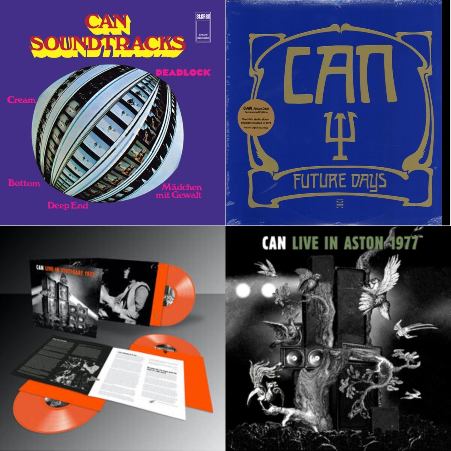 Can - Soundtracks (Limited/Clear Purple LP Vinyl) & Future Days & Live Stuttgart 1975 (Orange Vinyl/3LP) & Live In Aston 1977