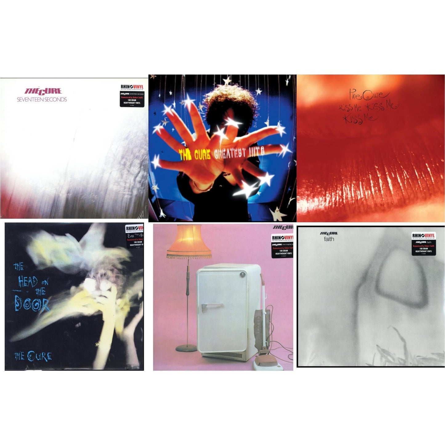 Cure - Seventeen Seconds (180G) & Greatest Hits (2LP) & Kiss Me, Kiss Me, Kiss Me (180G) & Head On The Door (180G) & Three Imaginary Boys (180G) & Faith (180G)