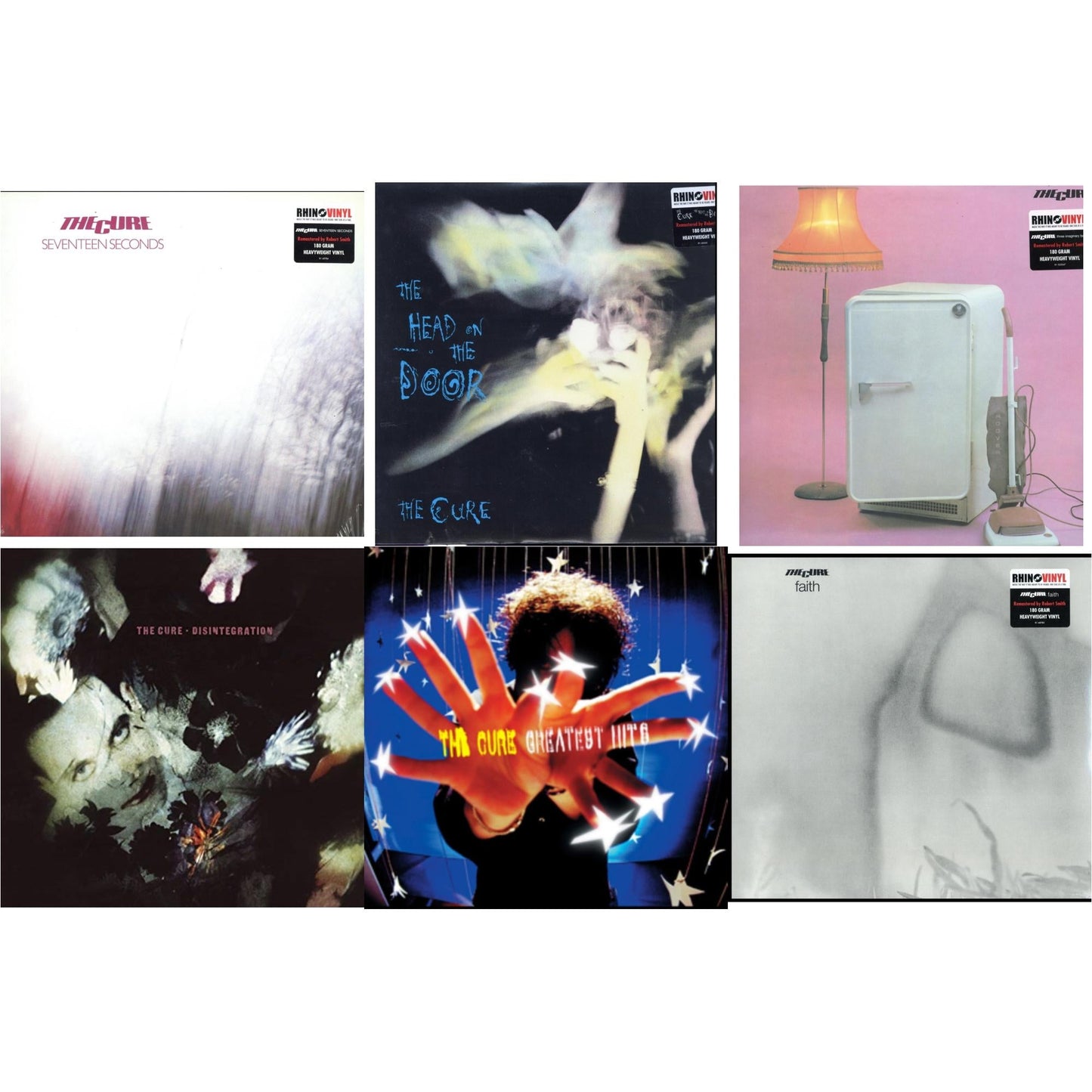 Cure - Greatest Hits (2LP) & Head On The Door (180G) & Three Imaginary Boys (180G) & Seventeen Seconds (180G) & Faith (180G) & Disintegration