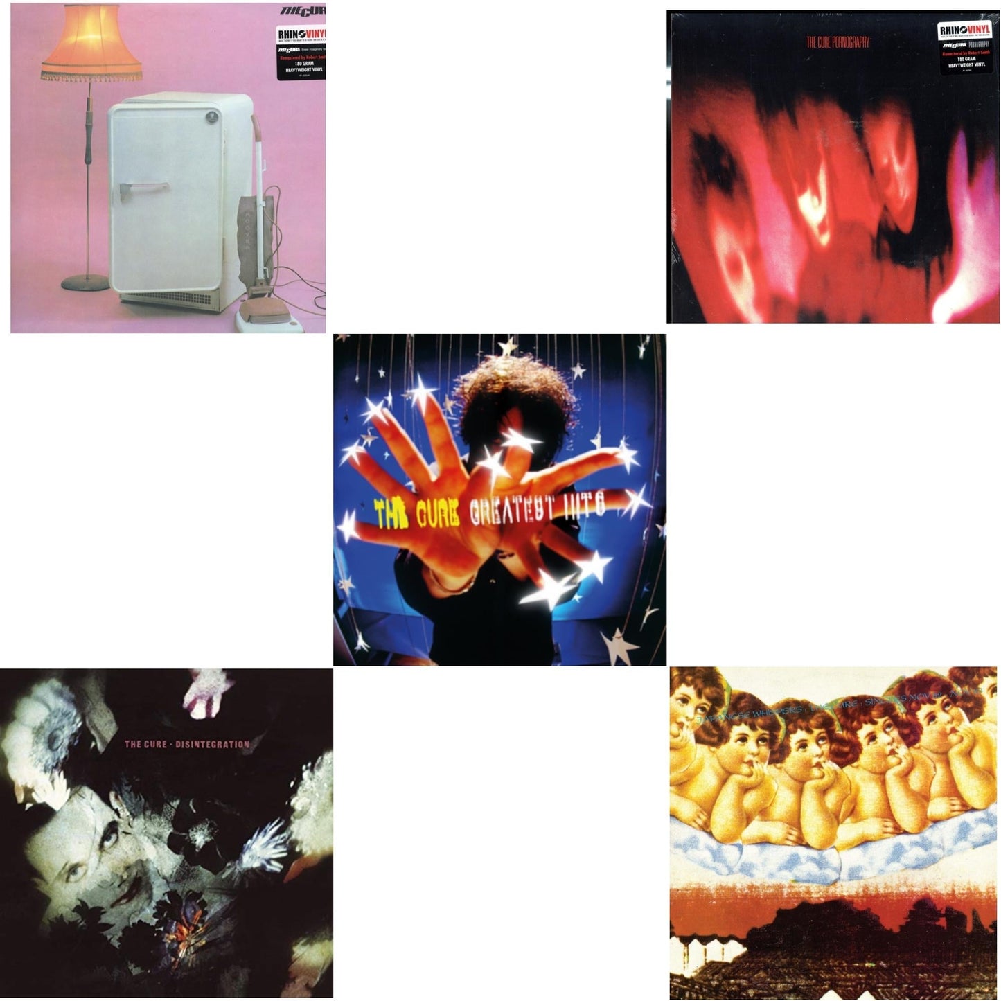 Cure - Three Imaginary Boys (180G) & Pornography (180G) & Disintegration & Greatest Hits & Japanese Whispers: The Cure Singles Nov 82:Nov 83 (Clear LP Vinyl/Transclear Sleeve W/ Inner Bag)