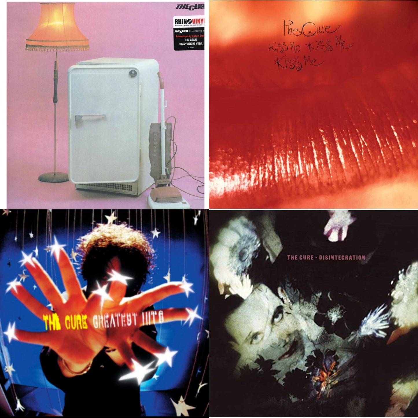 Cure - Greatest Hits (2LP) & Kiss Me, Kiss Me, Kiss Me (180G) & Three Imaginary Boys (180G) & Disintegration
