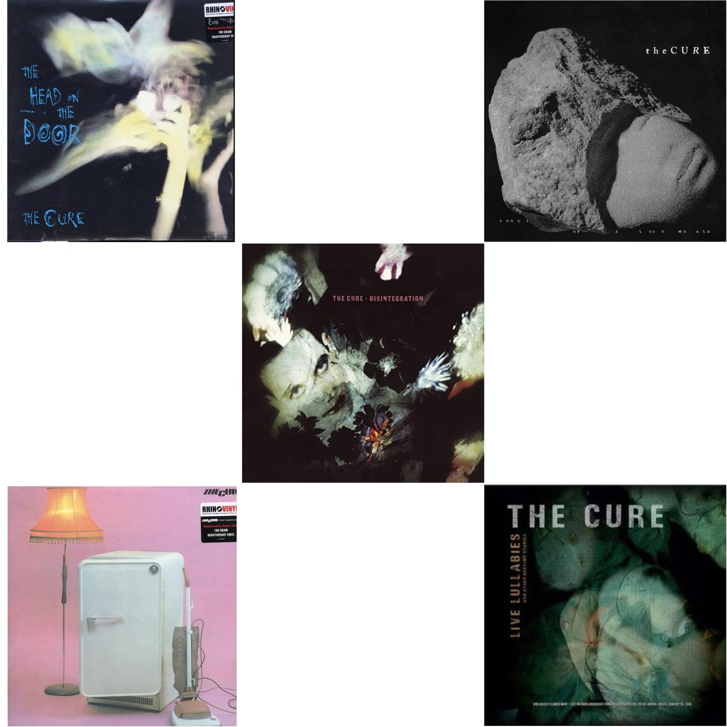 Cure - Head On The Door (180G) & Three Imaginary Boys (180G) & Disintegration & Songs Of A Lost World (Biovinyl/180G) & Live Lullabies & Other Bedtime Stories (Yellow LP Vinyl)