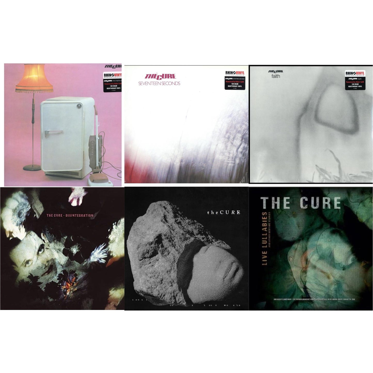 Cure - Three Imaginary Boys (180G) & Seventeen Seconds (180G) & Faith (180G) & Disintegration & Songs Of A Lost World (Biovinyl/180G) & Live Lullabies & Other Bedtime Stories (Yellow LP Vinyl)