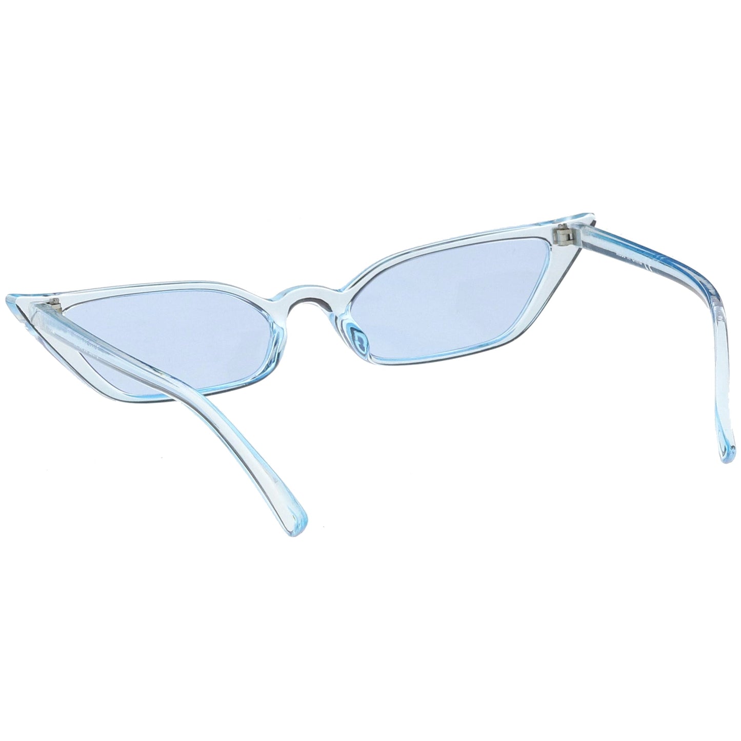 Retro Women's Translucent Thin Cat Eye Color Tone Sunglasses C663