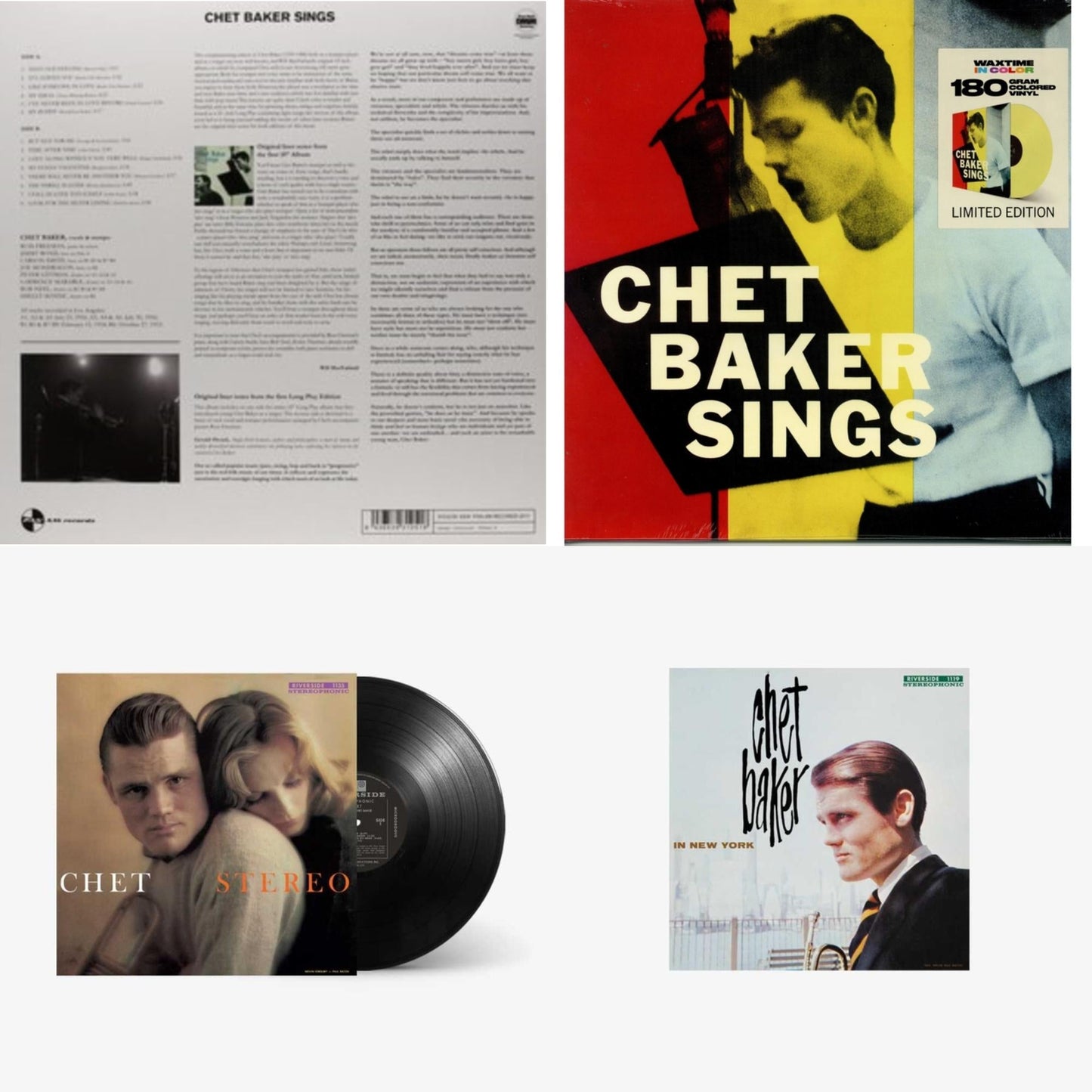 Chet Baker - Sings & Sings (180G/Limited/Yellow LP Vinyl) & Chet & Chet Baker In New York