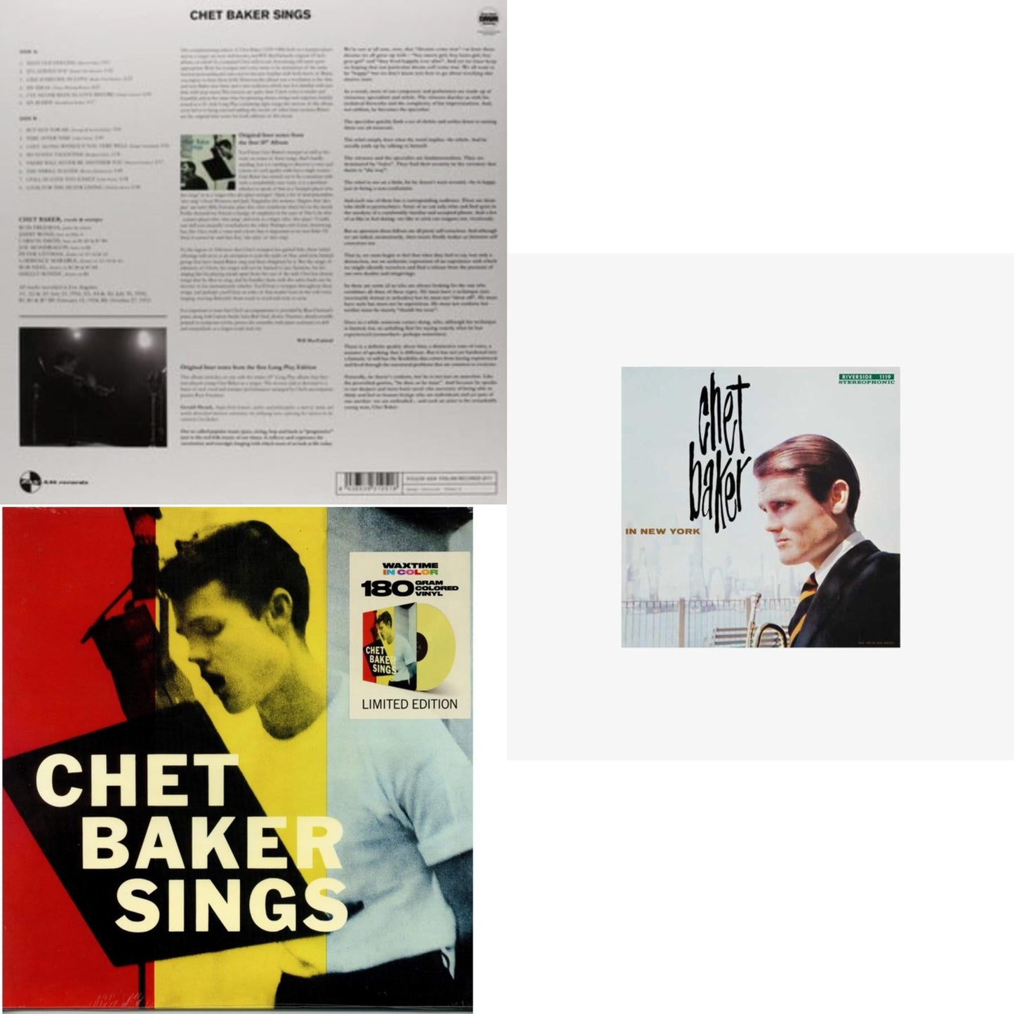Chet Baker - Sings & Sings (180G/Limited/Yellow LP Vinyl) & Chet Baker In New York