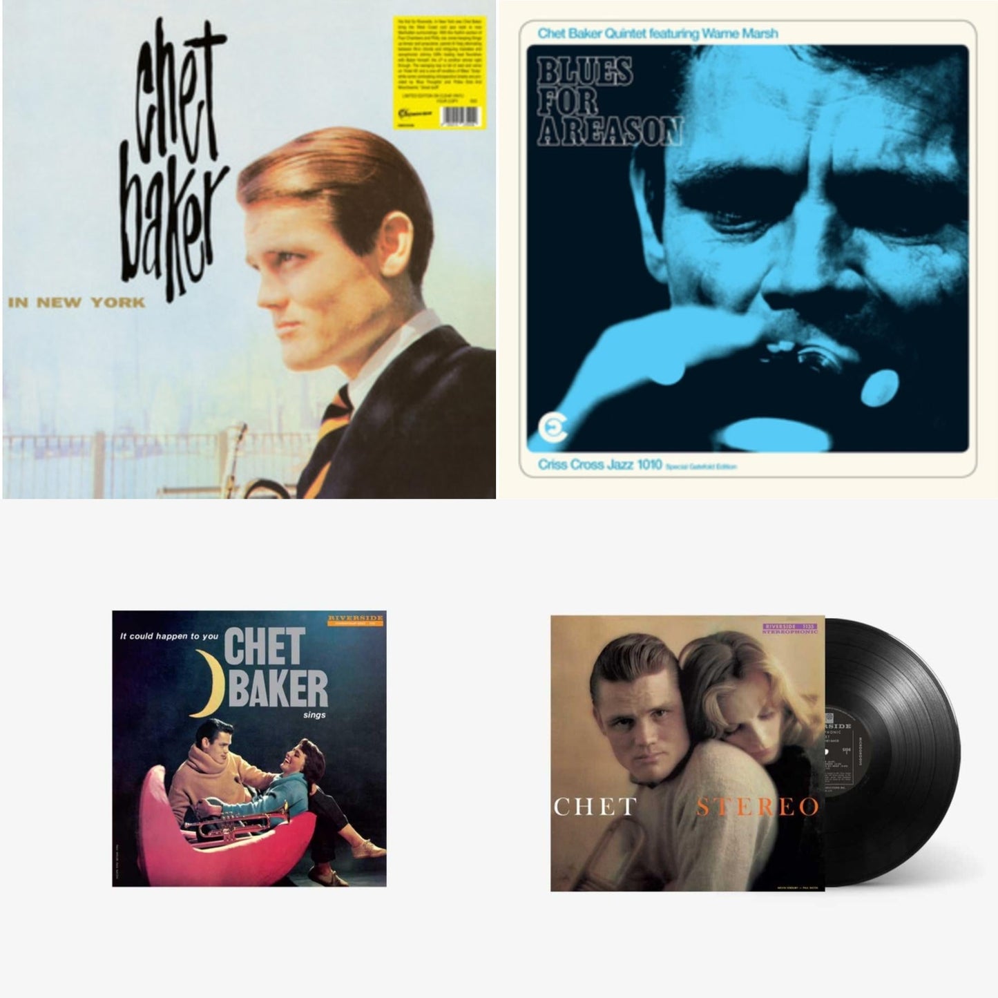 Chet Baker - In New York (Clear LP Vinyl) & Blues For A Reason (Feat. Warne Marsh) & Chet Baker Sings: It Could Happen To You & Chet