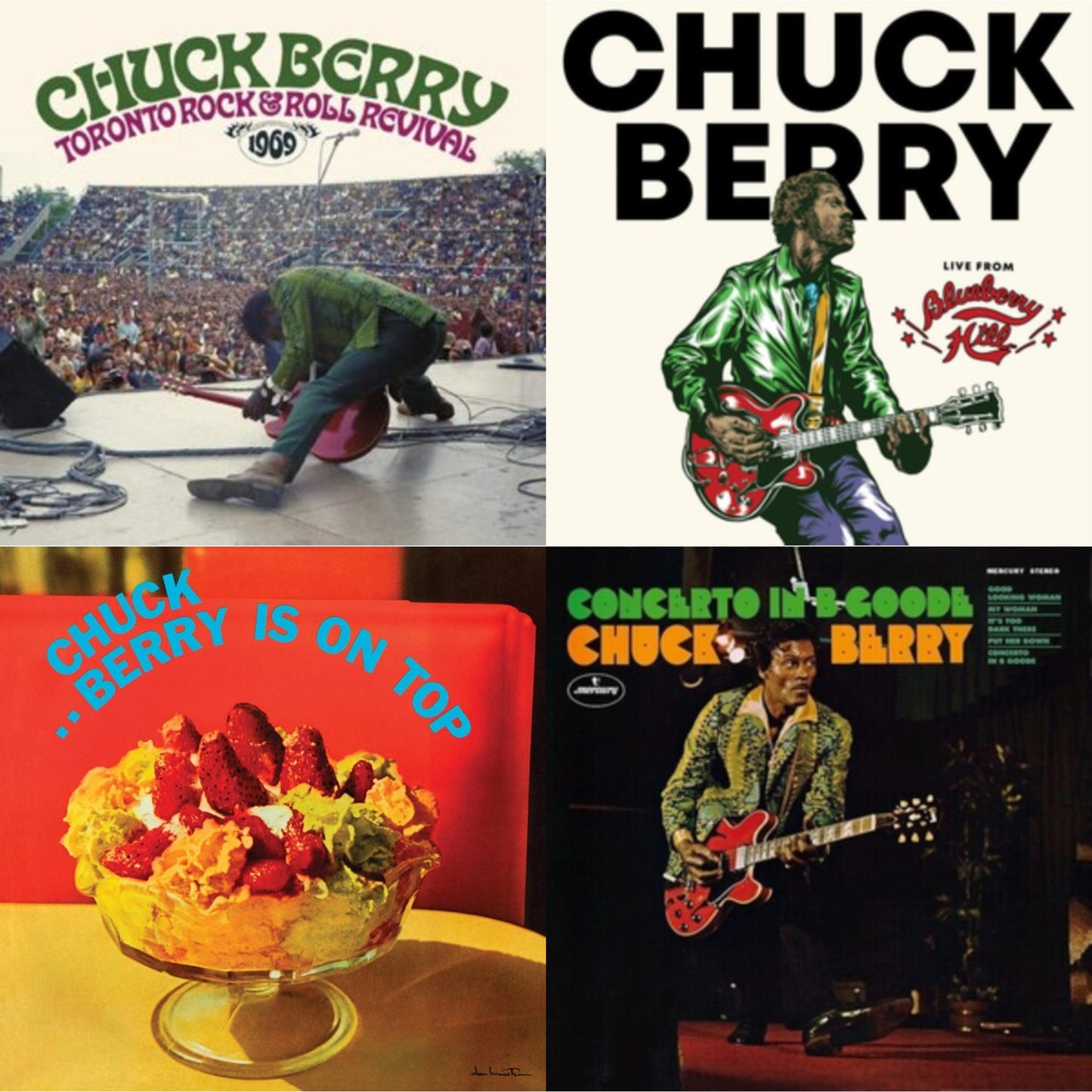 Chuck Berry - Toronto Rock 'N' Roll Revival 1969 (Swirl Vinyl/2LP) & Live From Blueberry Hill & Berry Is On Top (180G/Red LP Vinyl/Limited/Anniversary Edition) & Concerto In B Goode