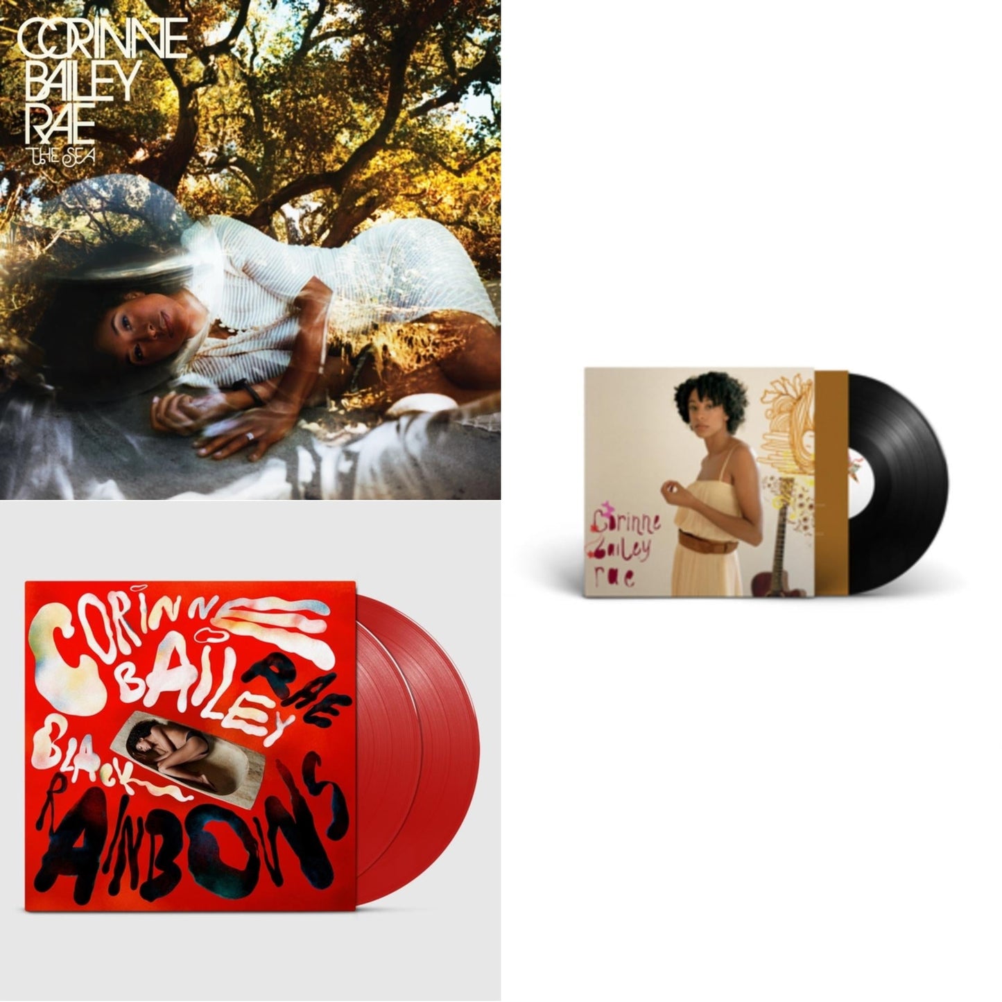 Corinne Bailey Rae - Corinne Bailey Rae & Sea (Transparent Blue LP Vinyl/180G) (Rsd) & Black Rainbows (Opaque Red Vinyl/2LP) (I)