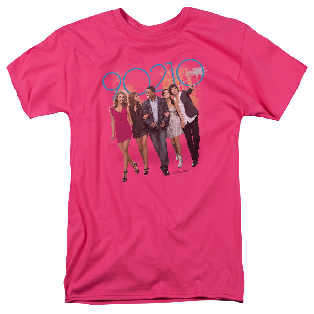 90210 Walk Down The Street Mens T Shirt Hot Pink Officially Licensed