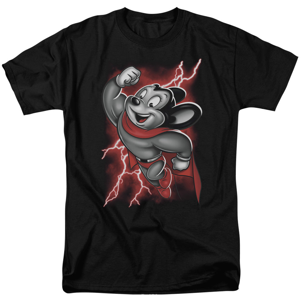 Mighty Mouse Mighty Storm Mens T Shirt Black Officially Licensed