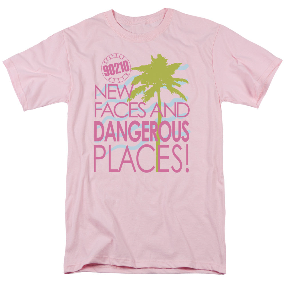 90210 Tagline Mens T Shirt Pink Officially Licensed